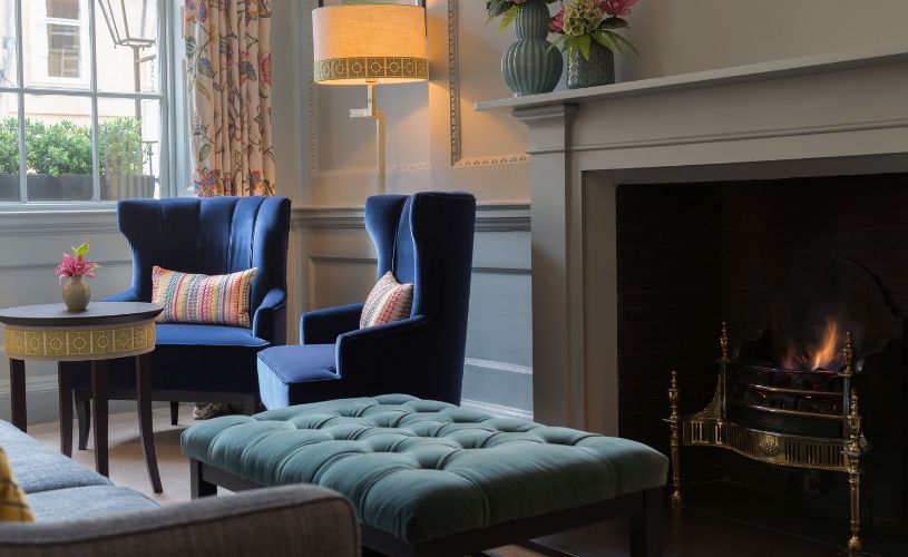 Drawing room at The Queensberry in Bath